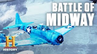 Battle of Midway Tactical Overview – World War II  History [upl. by Esertap]