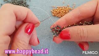 Bead Tutorial Miyuki RAW Stitch Net Bracelet intermediate [upl. by Buffo]