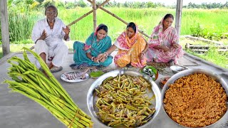 আজ ইলিশ মাছের মাথা দিয়ে কচুর লতি রান্না করলাম সাথে লইট্যা মাছের ঝুরো  fish curry [upl. by Mairam882]