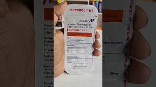 Ketorol DT tablet  Ketorolac Tromethamine 10 mg tablet shorts [upl. by Rickie]