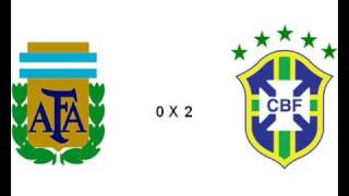 ARGENTINA 1 X 3 BRASIL ELIMINATÓRIAS ÁFRICA DO SUL 2010 [upl. by Nwadal]