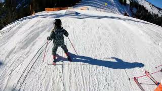 Zell Am See Fun Slope Skiing with Athena amp Elara age 6 amp 8 ⛷❄ [upl. by Kienan781]