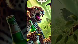 El leopardo borracho y el cuervo fábula datoscuriosos historia curiosidades shorts [upl. by Rutledge230]