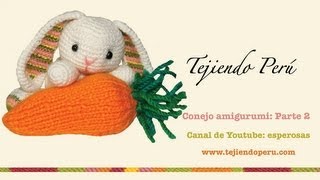 Conejo amigurumi Parte 2 tejiendo los brazos y la cola [upl. by Schild19]