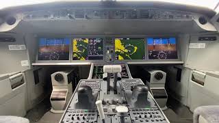 Cockpit of a Jetblue Airbus A220 [upl. by Idnahk]