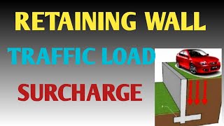 Calculation of Traffic Load Surcharge  for the Design of Retaining wall  Earth Pressure [upl. by Wesla]