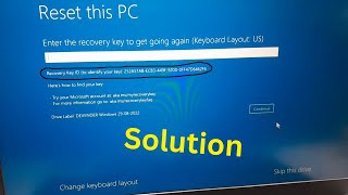 Bitlocker Recovery Key  Bitlocker Unlock With Recovery Key [upl. by Barnabas]