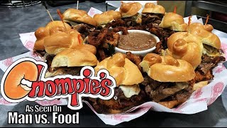 Chompie’s ULTIMATE JEWISH SLIDER Challenge  Man vs Food [upl. by Nanoc]