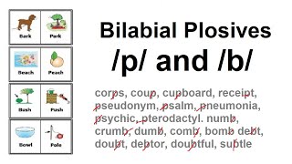 Pronouncing Bilabial plosives p and b correctly [upl. by Orv]