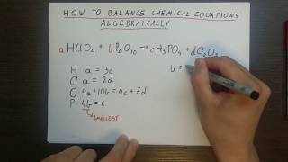 How to balance chemical equations algebraically [upl. by Alakim89]