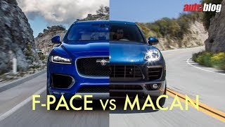 Jaguar FPace vs Porsche Macan  Performance Luxury Crossover Comparison [upl. by Airdnaz]