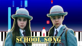 School Song  Roald Dahls Matilda The Musical Piano Tutorial [upl. by Ashley]