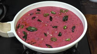 Onam Sadya Recipe 3  Beetroot Pachadi  Kerala Sadya Side dish with Curd and beetroot  Tamil [upl. by Wailoo]