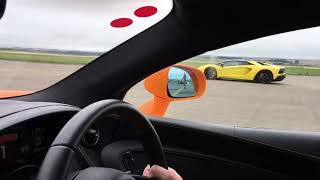 Mclaren 570s vs Lamborghini Aventador drag race [upl. by Chastity]