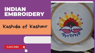 Indian Embroidery  Kashida of Kashmir [upl. by Ernesto773]