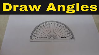 How To Draw Angles With A ProtractorFull Tutorial [upl. by Harbot377]