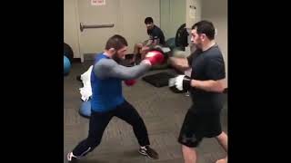 Khabib Boxing Improvement [upl. by Nevet]