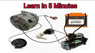 Car alternator wiring  how to wiring Alternator Connection  Alternator Connection Kaise Kare [upl. by Onitsoga66]