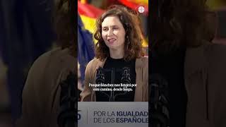 Ayuso quotSánchez nos quiere llevar a una dictadura devolveremos golpe por golpequot amnistía madrid [upl. by Astraea]