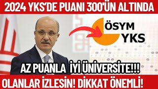 YKS2024de puanı 300ün altında olanlar izlesin❗Çok ÖNEMLİ Tercih yaparken dikkat [upl. by Wilburn]