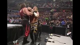 Kane chokeslams Chris Jericho through the table  2001 [upl. by Suez]