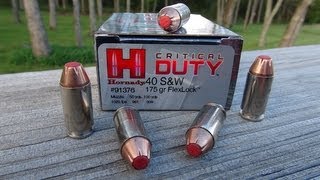 40 Hornady CRITICAL DUTY Ammo Review amp Gel Test [upl. by Mufi]