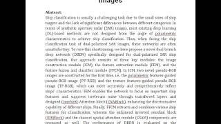 Dual Branch Deep Network for Ship Classification of Dual Polarized SAR Images [upl. by Jere]