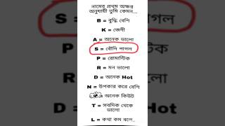 নামের প্রথম অক্ষর অনুযায়ী তুমি কেমন subscribers [upl. by Nisa]