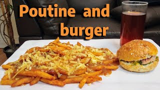 EXTRA CHEESE POUTINE AND BURGER CRUNCHY ASMR FAST FOOD MUKBANG EATING SHOW [upl. by Ahcsas]