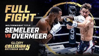 Striking at the highest level Endy Semeleer vs Jay Overmeer Welterweight Title Bout  Full Fight [upl. by Ahsemaj410]