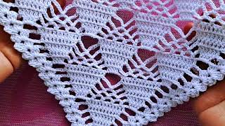 châle au crochet triangle facile pour débutantschâle crochet facile shawl crochet [upl. by Andonis]