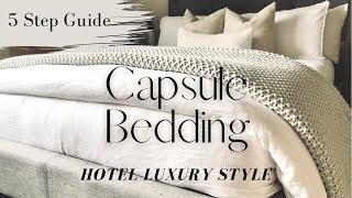 HOTEL LUXURY CAPSULE BEDDING  5 Step Guide  Affordable Bed Essentials [upl. by Fiore]