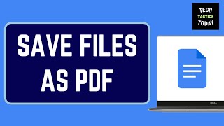 How to Save a Google Doc as a PDF [upl. by Deacon]