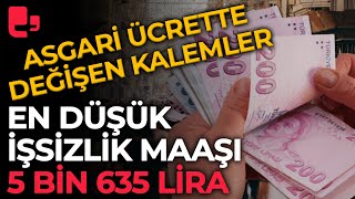 Asgari ücrette değişen kalemler En düşük işsizlik maaşı 5 bin 365 liraya yükseldi [upl. by Orbadiah]