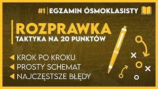 JAK NAPISAĆ ROZPRAWKĘ ✍️ Schemat za 20 punktów ✅️  Egzamin Ósmoklasisty 2025 [upl. by Eillod627]