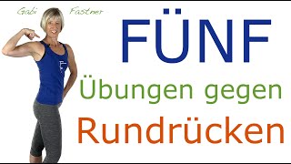 5️⃣ effektive Übunen gegen Rundrücken  Geierhals  SchildkrötenNacken  ohne Geräte im Stehen [upl. by Nisior]