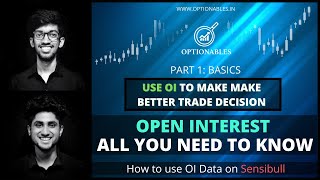 Open Interest OI Analysis Part 1 Basics  Make Profit Using OI Data  Sensibull  Optionables [upl. by Gussman331]