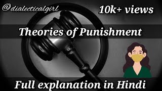 THEORIES OF PUNISHMENT  EXPLANATION IN HINDI  CRIMINOLOGY  DIALECTICAL GIRL [upl. by Chadburn]