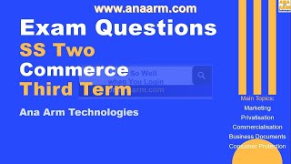 Exam Questions SS Two Commerce Third Term 1 to 20 [upl. by Einej]