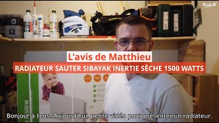 Lavis de Mathieu  Radiateur à inertie sèche Sibayak Sauter  Bricorama [upl. by Jerrol]