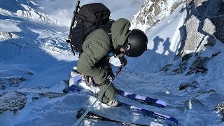 SKIING CHAMONIX  couloir des cosmiques [upl. by Maisey]