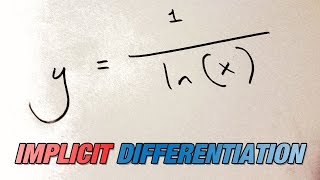 Differentiate y1lnx using implicit differentiation [upl. by Githens851]