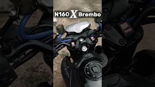 N160 Brembo installed crazy look🤩🤩 modified n160 youtubeshorts shortsvideo bike shorts assam [upl. by Ai]