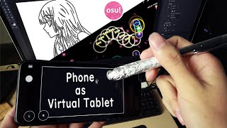 Use Your Phone as Drawing Tablet  Osu Tablet [upl. by Fritzsche]