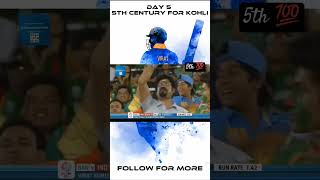 Virat Kohli 5th hundred in international cricket cricketlover [upl. by Gowrie391]