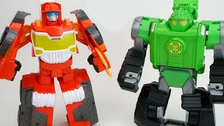 NEW Transformers Rescue Bots Heatwave Firetruck Boulder Digger and HUGE Collection [upl. by Ginni]