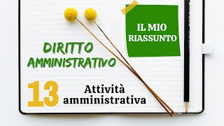 Diritto Amministrativo  Capitolo 13 attività amministrativa [upl. by Rohpotsirhc]