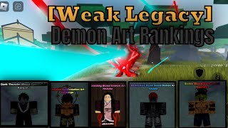 Ranking Demon Arts From Weakest To Strongest  Weak Legacy Hantengu Update [upl. by Yrak]