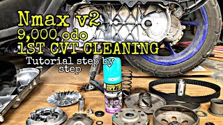 CVT CLEANING NMAX V2 9000 odoTutorial step by step [upl. by Aitak281]