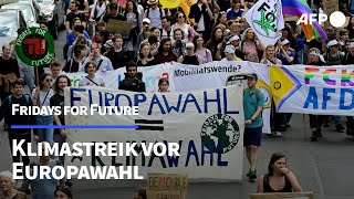 Klimastreik in Berlin vor Europawahl quotWichtigste Wahl seit Jahrenquot  AFP [upl. by Mazlack]